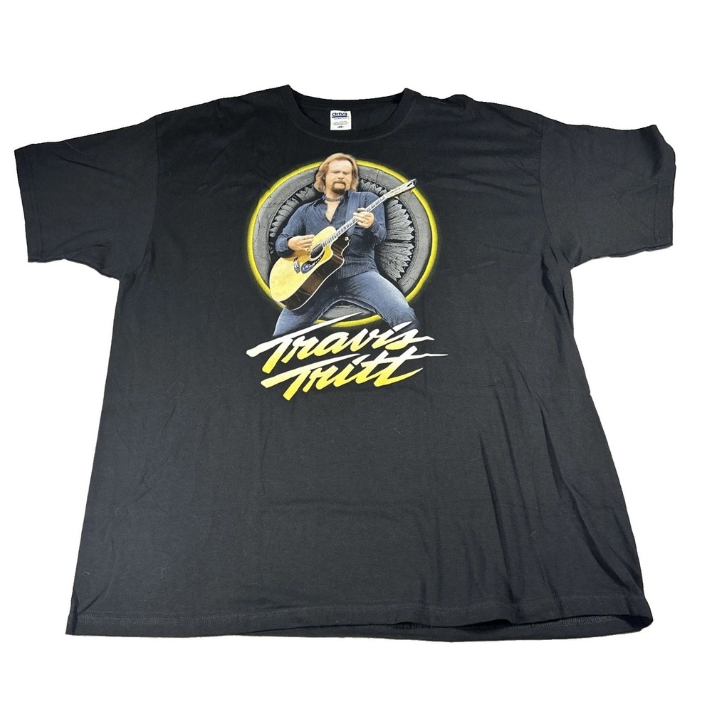 Travis Tritt 2011 Tour Shirt Mens 2X Black Country Music Concert Tee Anvil